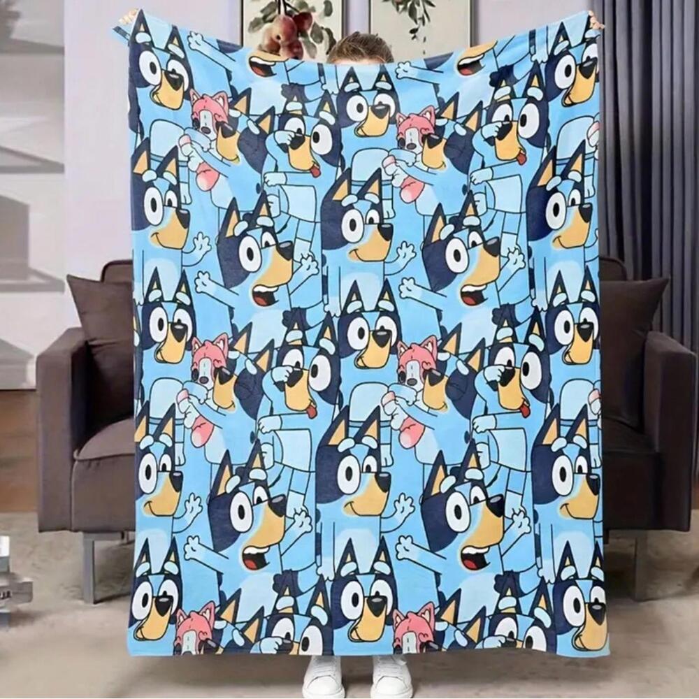 Blanket Bluey Heeler Dog Kids Cartoon, Lightweight Throw NWOT, LAST ONE - Picture 3 of 4